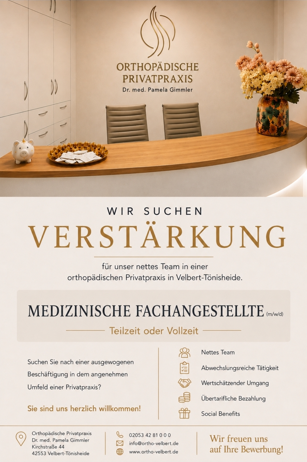 Stellenanzeige: Medizinische Fachangestellte (m/w/d)